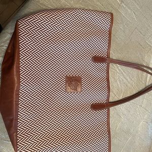 Barrington Tote with leather trim